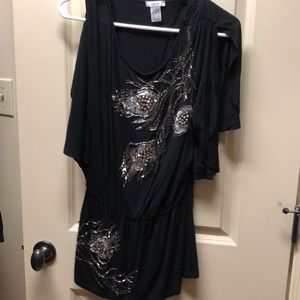 Peackcock feather sequin detail